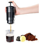 Rosenstein & Söhne Manuelle Kaffee- und Espressomaschine mit Kaffeekapsel-Adapter, 16 bar Rosenstein & Söhne Manuelle Espresso-Maschinen