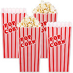 infactory 12er-Set wiederverwendbare Popcorn-Boxen, 2 Liter, rot-weiß gestreift infactory