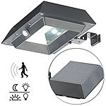 Lunartec 2in1-Solar-LED-Dachrinnen- & Wandleuchte, PIR-Sensor, 300 lm, schwarz Lunartec 2in1-Solar-LED-Dachrinnen- und Wandleuchten mit PIR-Sensor