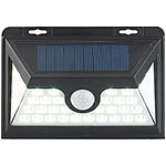Luminea 2er-Set Solar-LED-Wandleuchten, Bewegungs-Sensor, Akku, 350 lm, 7,2 W Luminea Solar-LED-Wandlichter mit Nachtlicht-Funktion