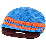 PEARL urban Lustige Mütze mit Bart, blau-orange PEARL urban Bartmützen