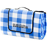 PEARL Fleece-Picknick-Decke mit wasserabweisender Unterseite, 200 x 175 cm PEARL