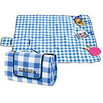PEARL Fleece-Picknick-Decke mit wasserabweisender Unterseite, 200 x 175 cm PEARL