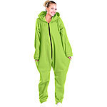 PEARL basic Jumpsuit aus flauschigem Fleece, grün, Größe L PEARL basic Jumpsuits