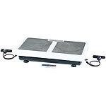 PEARL Extrabreite Vibrationsplatte WBV-199.OE mit Expandern, 200 Watt PEARL Vibrationstrainer