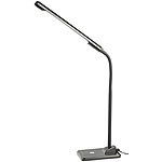 Lunartec LED-Schreibtischlampe 7 W mit langem Schwanenhals, schwarz Lunartec LED-Schreibtischlampen mit Schwanenhals