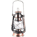 Lunartec Dimmbare LED-Sturmlampe mit Akku, bronze, 30 Lumen, 1,2 Watt Lunartec Akku-LED-Sturmlampe