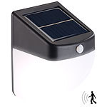 Lunartec LED-Solar-Wandleuchte mit PIR-Bewegungsmelder, 30 Lumen, 1 Watt, IP44 Lunartec LED-Solar-Außenlampen mit PIR-Sensoren (tageslichtweiß)