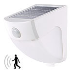 Lunartec Solar-LED-Wandleuchte mit PIR-Sensor, 4 LEDs, 220 lm, 2 W, IP44, 5000K Lunartec LED-Solar-Außenlampen mit PIR-Sensoren (neutralweiß)