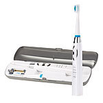 newgen medicals Elektrische Schallzahnbürste mit UV-Sterilisator & USB-Reiselade-Etui newgen medicals Reise-Schallzahnbürsten mit UV-Reiniger