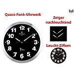 St. Leonhard Funk-Wanduhr mit weißer LED-Zifferbeleuchtung (Versandrückläufer) St. Leonhard Wanduhren mit Quarzwerken und LED-Beleuchtungen