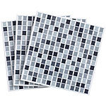 infactory Selbstklebende 3D-Mosaik-Fliesenaufkleber "Dezent" 26 x 26 cm, 3er-Set infactory Deko-Fliesenaufkleber