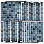infactory Selbstklebende 3D-Mosaik-Fliesenaufkleber "Aqua", 26 x 26 cm, 15er-Set infactory Deko-Fliesenaufkleber