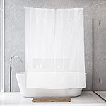 BadeStern Transparenter Duschvorhang mit 3D-Effekt, 12 Ringe, 180 x 200 cm BadeStern Duschvorhänge