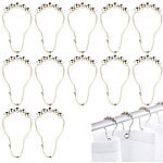 BadeStern Edelstahl-Duschvorhangringe mit Kugel-Gleitsystem, 12er-Set BadeStern