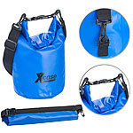 Xcase 3er-Set Wasserdichte Packsäcke aus Lkw-Plane, 5/10/20 Liter, blau Xcase 