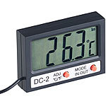 infactory Digitales Aquarium-Thermometer mit Uhrzeit und LCD-Display, 1 m Kabel infactory