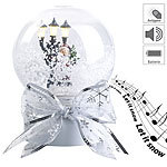 infactory 2er-Set Schneekugeln mit singendem Weihnachtsmann, LED-Laterne infactory Schneekugeln mit Licht und Sound