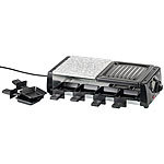 Rosenstein & Söhne Raclette RCL-120 für 8, mit Grill und heißem Stein, 1.200 Watt Rosenstein & Söhne
