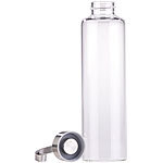 PEARL Trinkflasche aus Borosilikat-Glas, 550 ml, spülmaschinenfest, BPA-frei PEARL Trinkflaschen aus Borosilikat-Glas