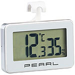 PEARL Digitales Kühlschrank-Thermometer und -Hygrometer mit Haken, 2er-Set PEARL