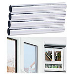 infactory 4er-Set Selbsthaftende Isolier-Spiegelfolie, Sicht/UV-Schutz, 40x200cm infactory Fenster-Isolier-, UV- & Sichtschutz-Spiegelfolien