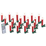 Lunartec 20er-Set LED-Weihnachtsbaum-Kerzen mit IR-Fernbedienung, rot Lunartec