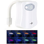 Lunartec 2er-Set LED-Toilettenlicht mit Licht-/Bewegungssensor, 2 Modi,8 Farben Lunartec LED-Toilettenlichter mit Bewegungsmelder