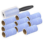 PEARL 10er-Set: Fusselrolle mit Griff und 9 Ersatz-Rollen, 600 Blatt, 84 m PEARL Fusselrollen
