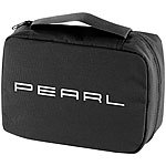 PEARL Kulturtasche zum Aufhängen, aufklappbar, 6 Fächer, unisex, schwarz PEARL Kulturbeutel