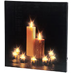 infactory Wandbild "Kerzenlicht" mit flackernder LED-Beleuchtung, 40 x 40 cm infactory LED Kerzen Wandbilder