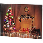 infactory Wandbild "Weihnachten" mit farbwechselnder LED-Beleuchtung, 50 x 38 cm infactory LED-Weihnachts-Wandbilder