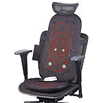newgen medicals Shiatsu-Sitzauflage für Rückenmassage, mit IR-Tiefenwärme & Vibration newgen medicals