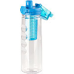 Rosenstein & Söhne 4er-Set Tritan-Trinkflaschen mit Fruchtbehälter, BPA-frei, 800ml, blau Rosenstein & Söhne
