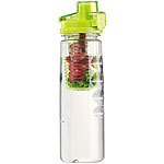 Rosenstein & Söhne Tritan-Trinkflasche mit Fruchtbehälter, BPA-frei, 800 ml, grün Rosenstein & Söhne Trinkflaschen mit Fruchtbehälter