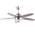 Sichler Haushaltsgeräte Deckenventilator VT-597 m. Holzflügeln, Beleuchtung, Fernbed., Ø 92 cm Sichler Haushaltsgeräte Deckenventilatoren mit Lampe