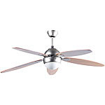 Sichler Haushaltsgeräte Großer Deckenventilator VT-997 mit Holzflügeln & Beleuchtung, Ø 132 cm Sichler Haushaltsgeräte Deckenventilatoren mit Lampe
