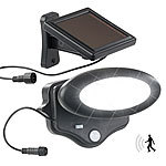 Lunartec Solar-LED-Strahler, PIR-Sensor & Eco-Modus, 10 LEDs, IPX4, 6 W, 50 lm Lunartec