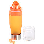 Rosenstein & Söhne Trinkflasche, Zitruspresse & Kräuterwasser-Bereiter, BPA-frei, orange Rosenstein & Söhne Trinkflaschen mit Fruchtbehältern und Zitruspressen
