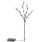 Lunartec LED-Lichterzweig mit 16 leuchtenden Blüten, 44 cm, batteriebetrieben Lunartec LED-Lichterzweige