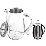 Rosenstein & Söhne Thermo-Kaffeebereiter, French-Press, Edelstahl, doppelwandig, 1 Liter Rosenstein & Söhne Thermo-Kaffeepressen