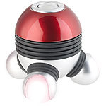 newgen medicals 2er-Set Mini-Vibrations-Massagegeräte mit 3 Köpfen & LED-Beleuchtung newgen medicals Vibrations-Massagegeräte