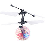Simulus Selbstfliegender Hubschrauber-Ball, bunte LED-Beleuchtung, transparent Simulus Selbstfliegende Hubschrauber-Bälle