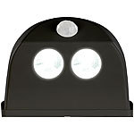 Luminea Batterie-LED-Türleuchte, Bewegungs-/Lichtsensor, 0,4 W, 50 lm, schwarz Luminea LED-Türleuchten mit Bewegungs- & Lichtsensoren