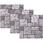 infactory Selbstklebende 3D-Steinwandoptik-Fliesenaufkleber, 30 x 30 cm, 3er-Set infactory Deko-Fliesenaufkleber