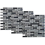 infactory Selbstklebende 3D-Steinoptik-Fliesenaufkleber, 25,5 x 25,5 cm, 3er-Set infactory Deko-Fliesenaufkleber