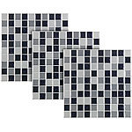 infactory Selbstklebende 3D-Mosaik-Fliesenaufkleber, 25,5 x 25,5 cm, 3er-Set infactory Deko-Fliesenaufkleber