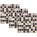 infactory Selbstklebende 3D-Mosaik-Fliesenaufkleber, 25,5 x 25,5 cm, 3er-Set infactory Deko-Fliesenaufkleber