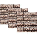 infactory Selbstklebende 3D-Steinwandoptik-Fliesenaufkleber, 30 x 30 cm, 3er-Set infactory Deko-Fliesenaufkleber