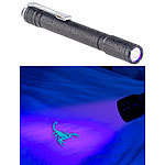 KryoLights Profi-Pen-Light mit UV-LED-Taschenlampe, 395 nm, Aluminium, IPX4 KryoLights UV-Taschenlampen